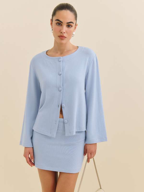 Ensemble cardigan en maille Hunter - Eau glacée