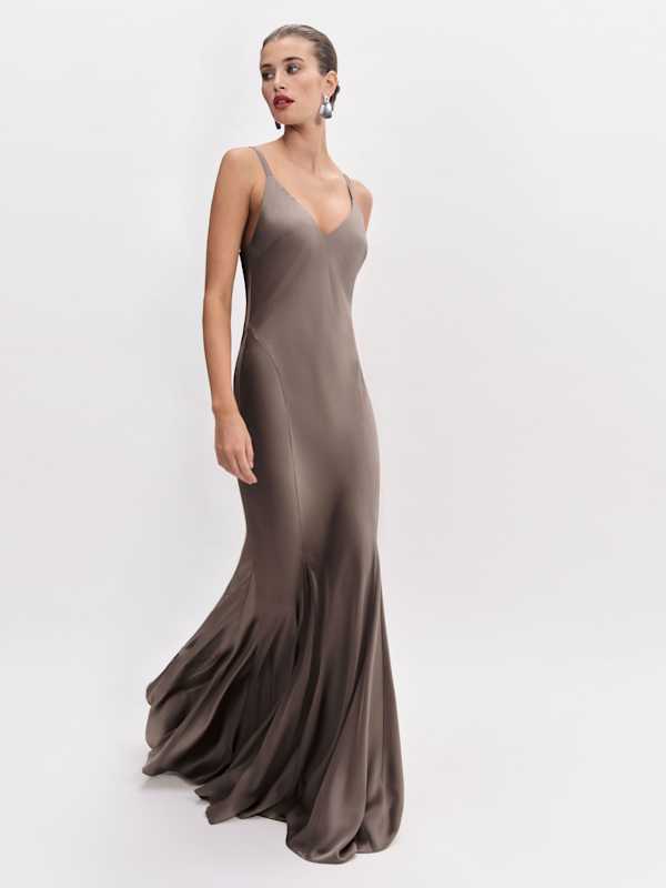 Tyler Satin Dress - Magnetic