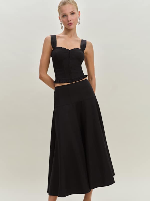 Anatolia Linen Two Piece - Black