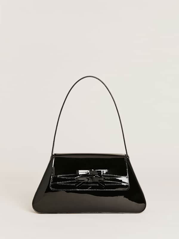 Noreen Shoulder Bag - Black Patent
