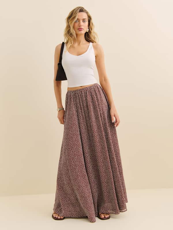 Gemma Skirt - Choco Dot