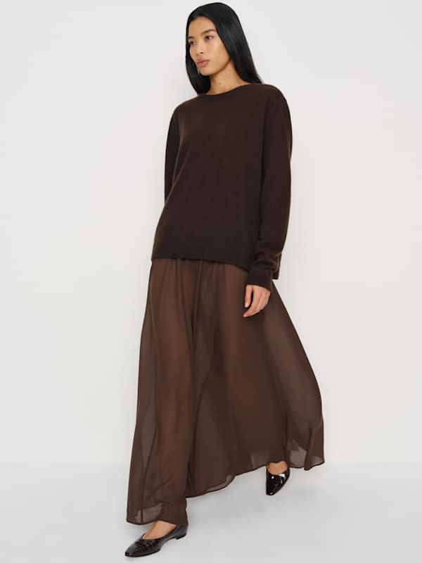 Gemma Skirt - Sheer Brown