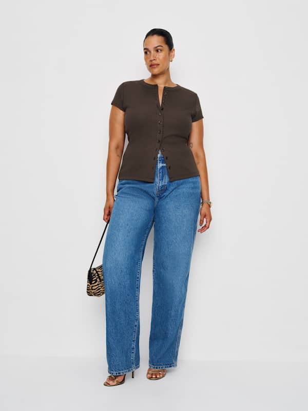Top en maille Raelynn grandes tailles - Brun