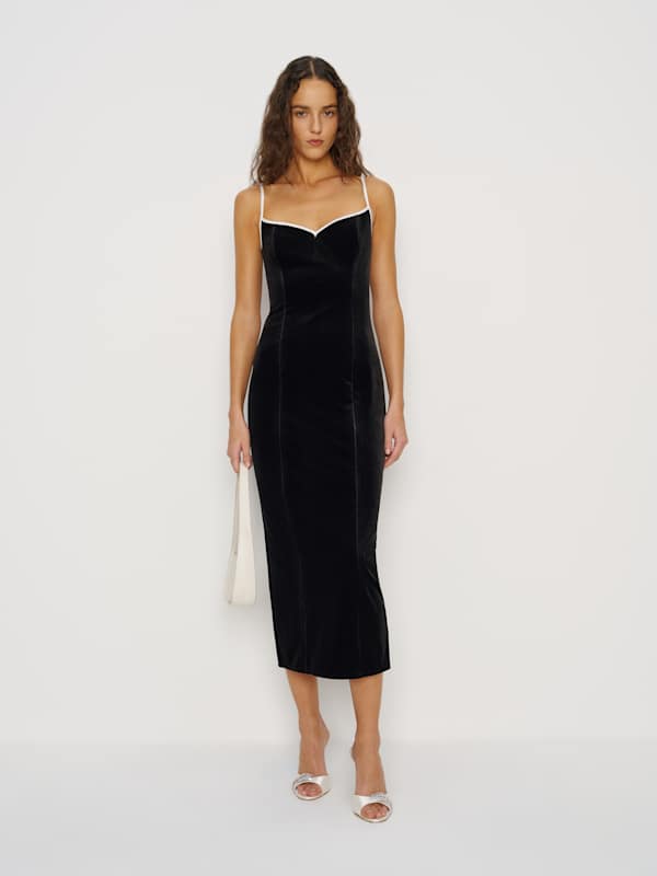Remi Knit Dress - Black Velvet