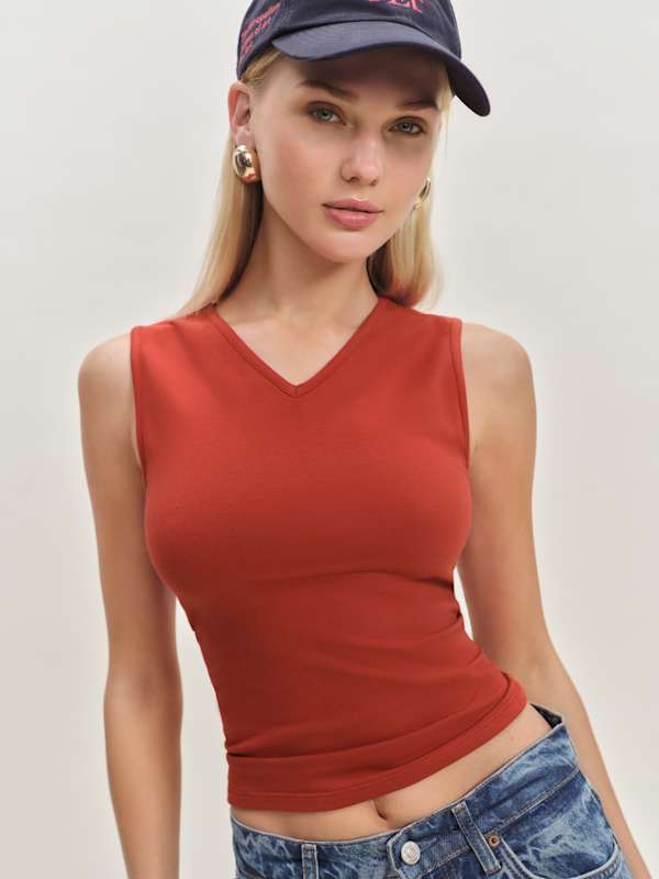 Wren Knit Top - Sundried Tomato