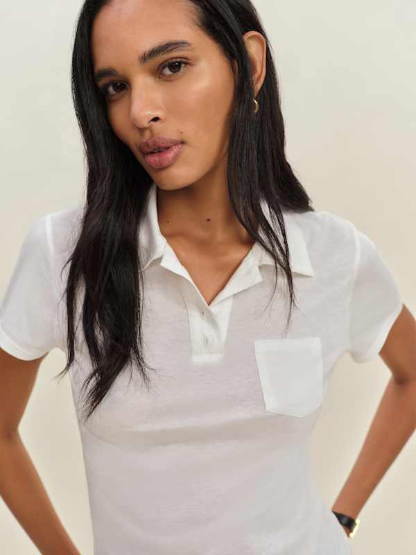 Louie T-shirt Polo - White