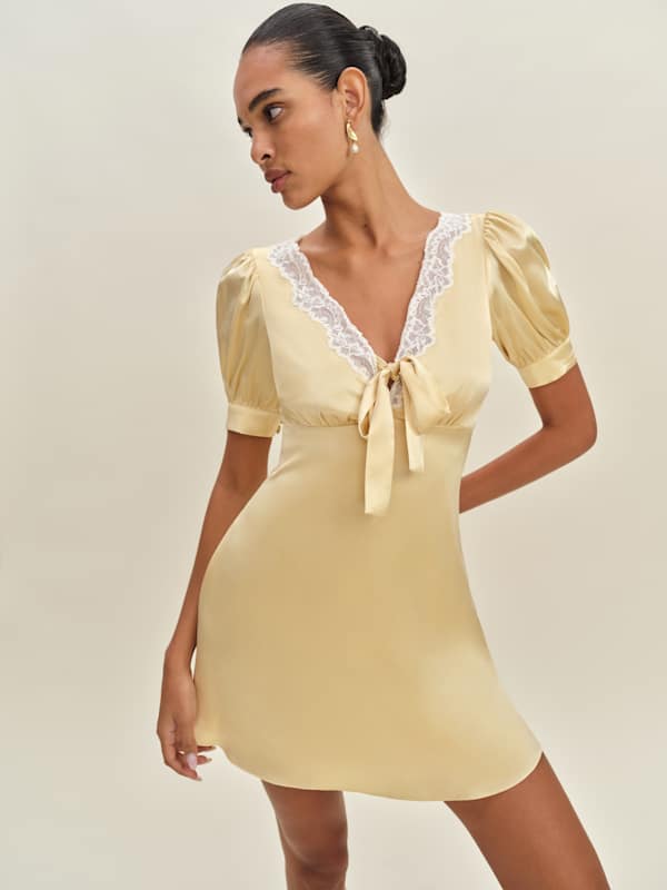 Avin Silk Dress - Blonde