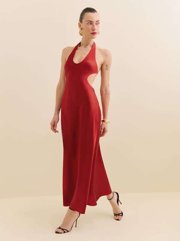 Cacio Silk Dress - Sundried Tomato