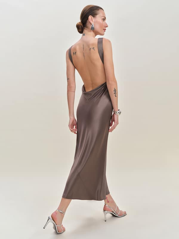 Robe en satin Corey - Magnétique