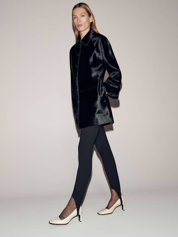 Veda Celine Jacket - Black Calfhair