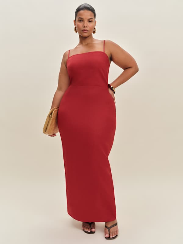 Robe en lin Frankie grandes tailles - Tomate séchée