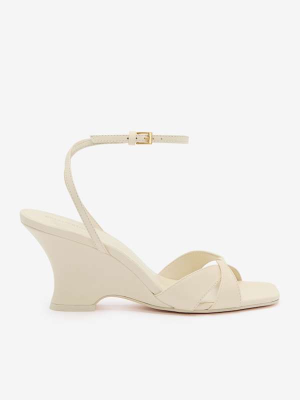 Margo Wedge Sandal - Almond Leather