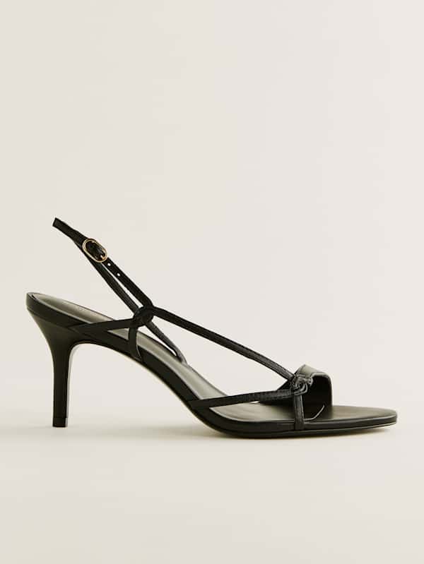 Sandales à talons et brides arrière Nino - Cuir noir