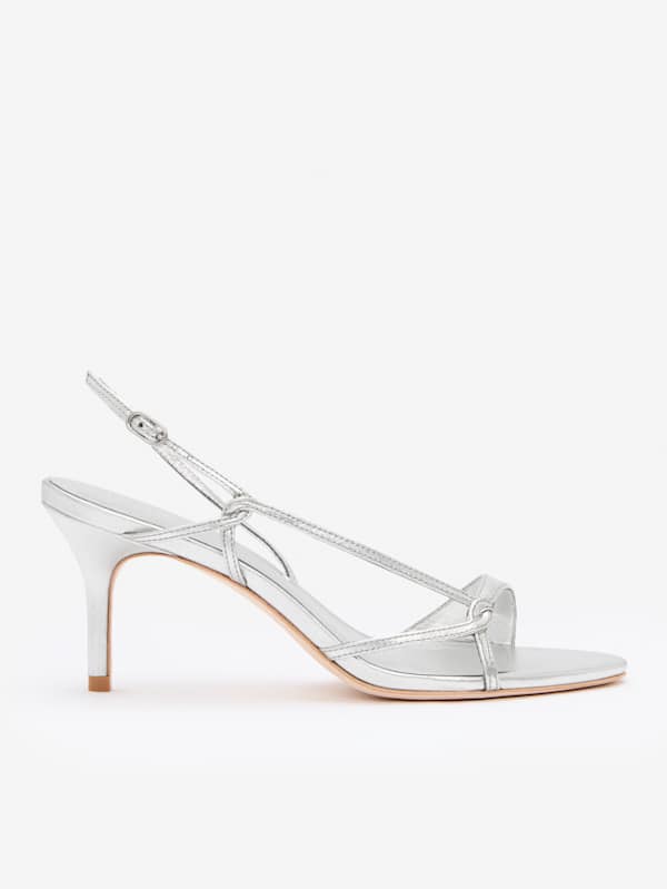 Sandales à talons et brides arrières Nino - Argenté