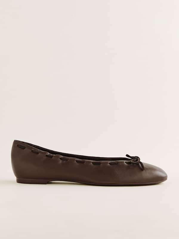 Ballerines Suzanne - Cuir châtaigne