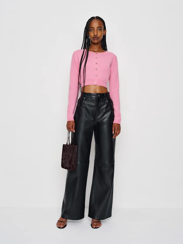 Janie Cashmere Crew Cardigan - Taffy