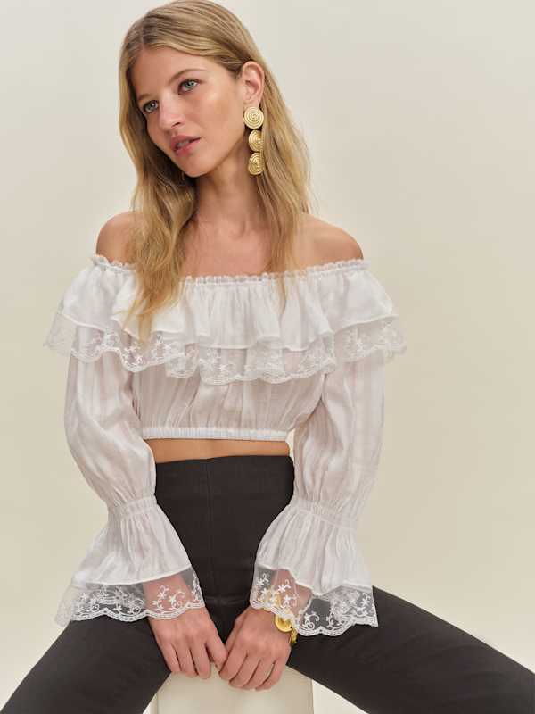Haut Elise - White