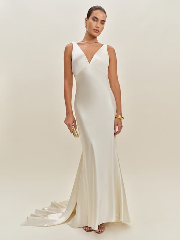 Robe en soie Margot - Ivoire