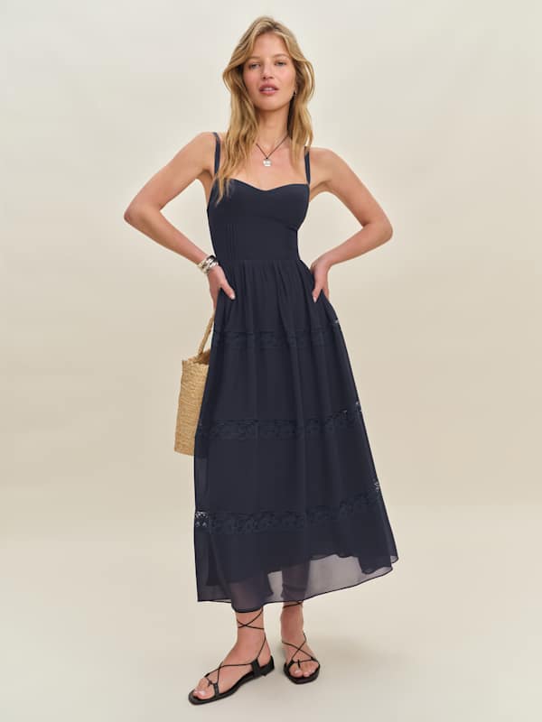 Dina Dress - Navy