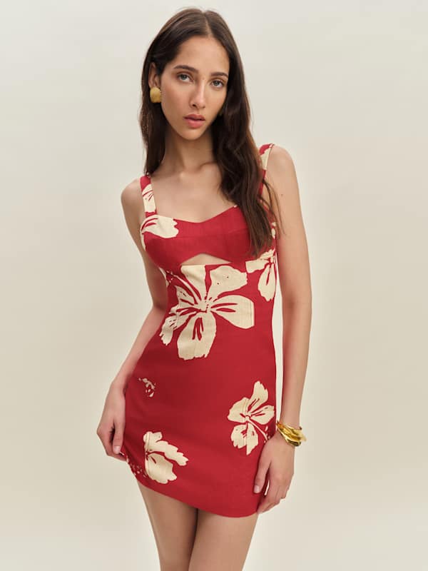 Robe en lin Belma - Paradis perdu