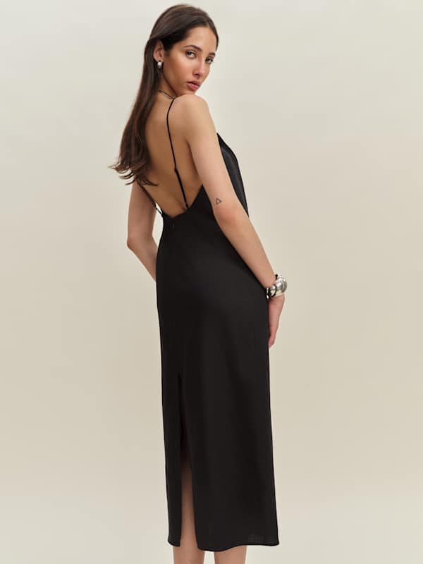 Robe en lin Gael - Noir