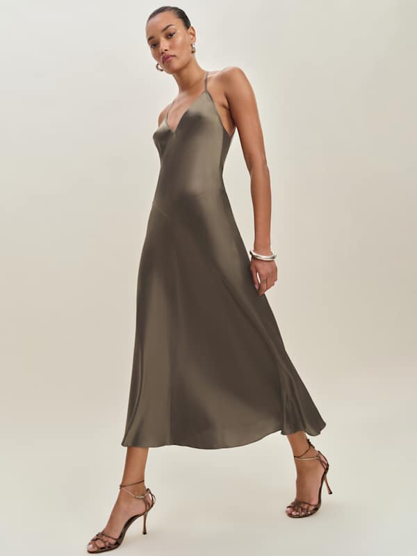 Robe en soie Nari - Morille