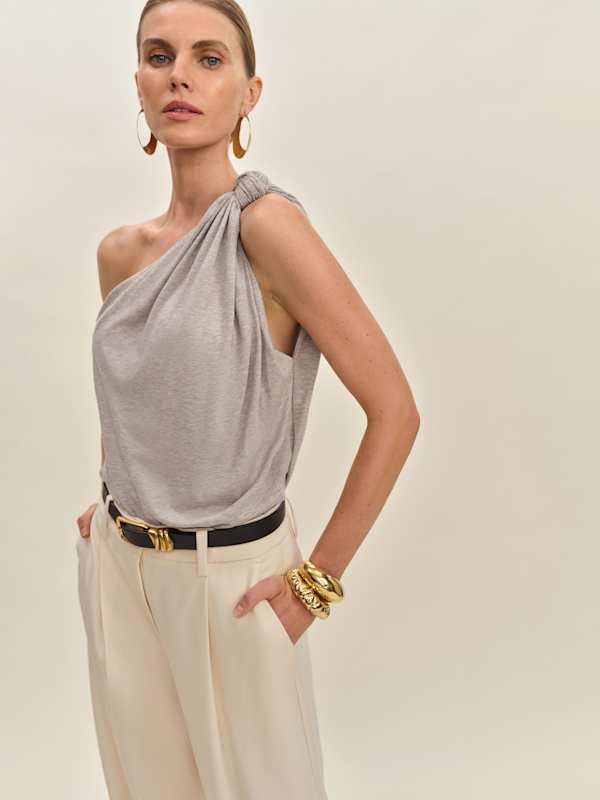 Harvey Knit Top - Heather Taupe