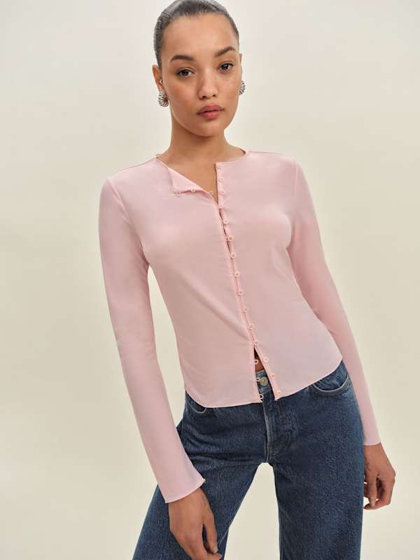 Cardigan en maille Val - Rose