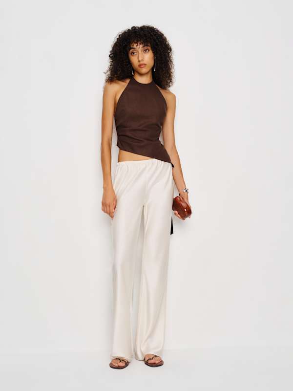 Reese Linen Top - Cafe