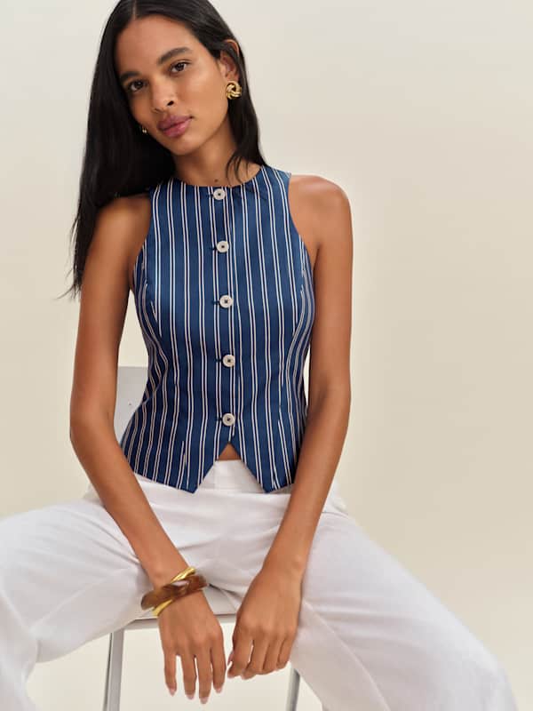 Rory Vest - French Blue Stripe