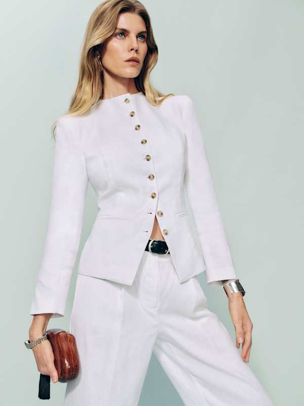 Veste en lin Lydia - White