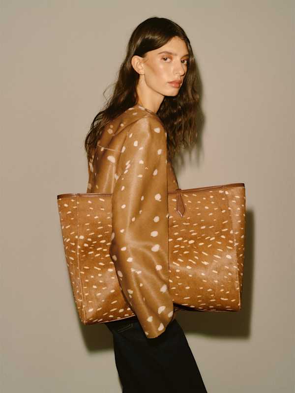 Sofia Tote - Fawn Haircalf