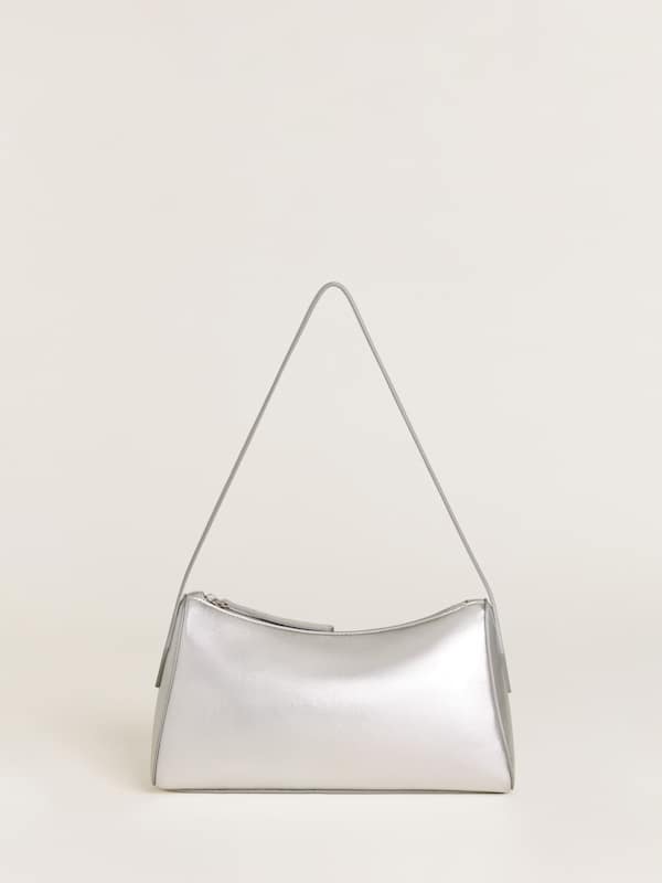 Hannah Shoulder Bag - Silver Leather