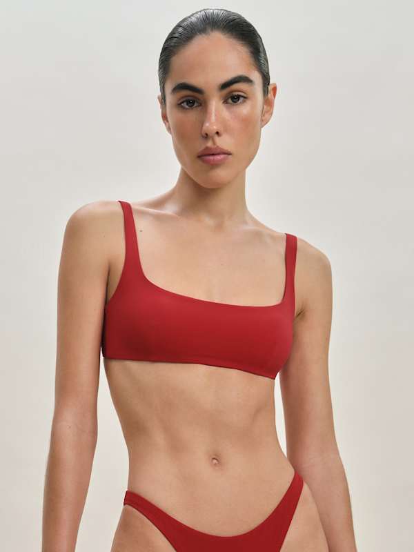 Kauaii Bikini Top - Lipstick