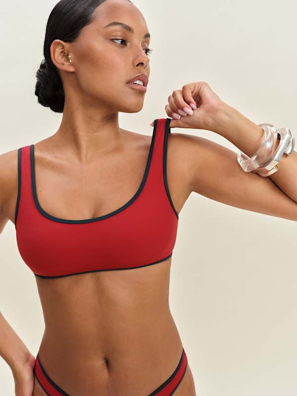 Vicky Bikini Top - Lipstick Midnight