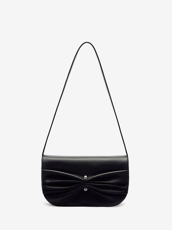 Maria Shoulder Bag - Black Leather
