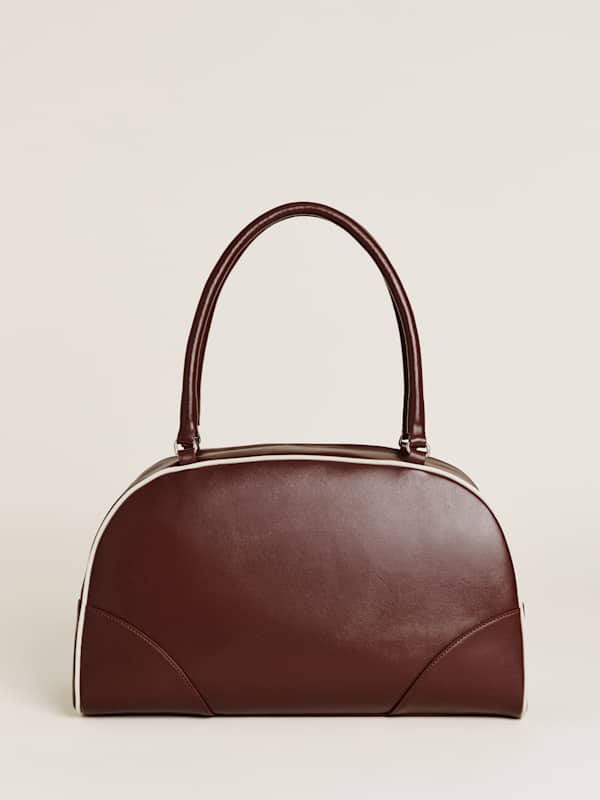Arianna Bag - Burgundy / Almond Leather