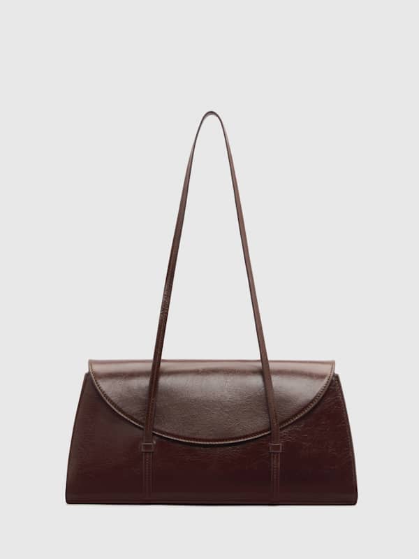 Sac porté épaule Elena - Cuir châtaigne