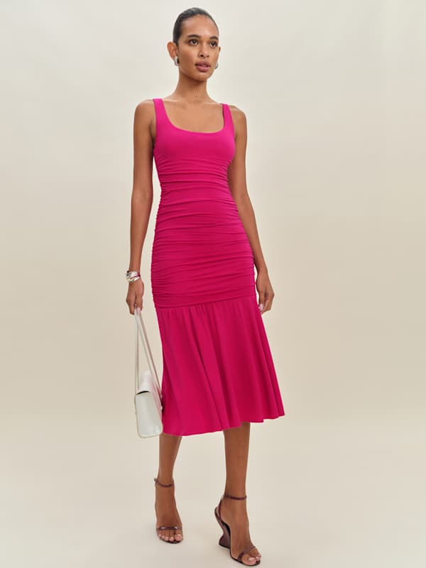 Robe en maille Kayla - Rhubarbe