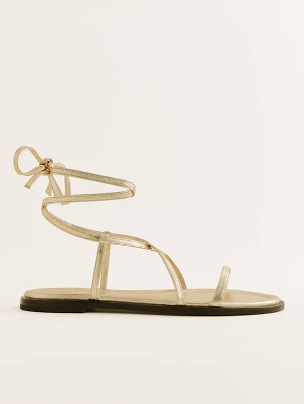 Jamie Flat Sandal - Gold