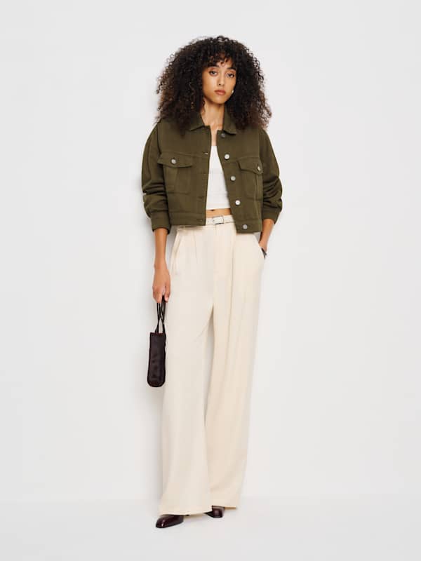 Veste utilitaire en sergé Hudson - Vert olive foncé