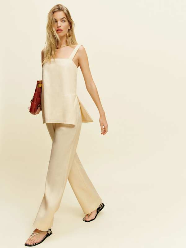 Kristen Linen Two Piece - Sugar