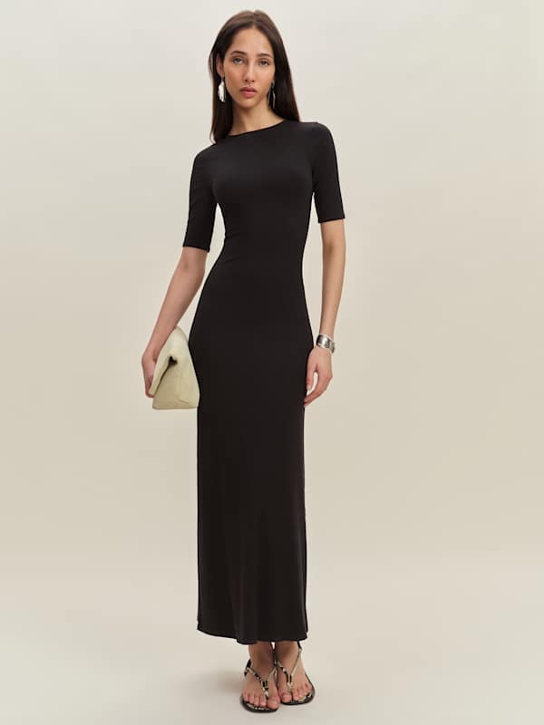 Robe en maille Perla - Noir