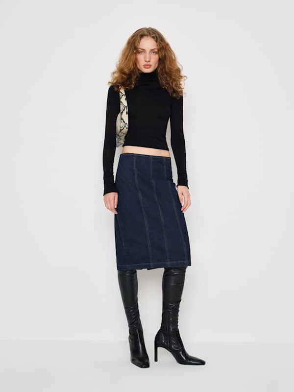Jupe midi en jean super stretch Soren - Lamond