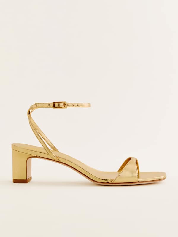 Sage Heeled Sandal - Vintage Gold