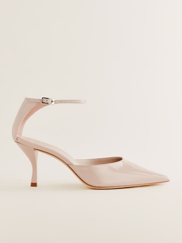 Nessa Heeled Pump - Alabaster Patent