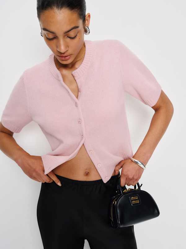 Cardigan en cachemire Maude - Fleur de cerisier