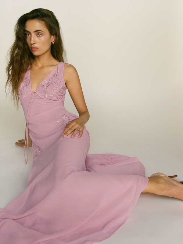 Ziva Dress - Rose Taffy