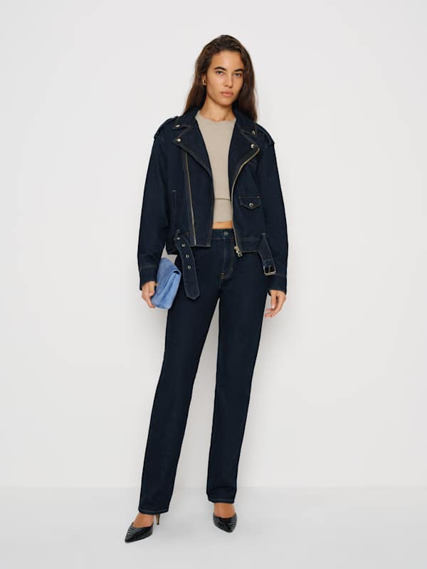 Veste motarde en jean Senna - Ondine