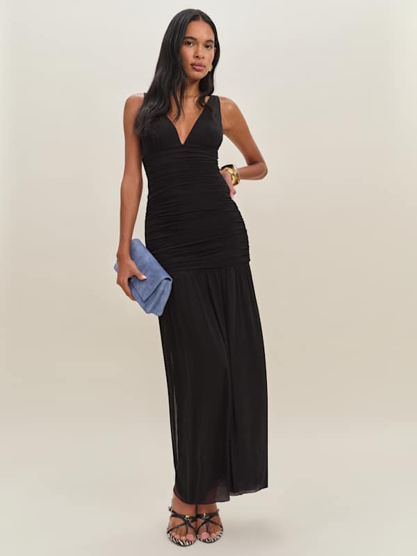 Robe en maille Aura - Noir